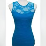 NEW Blue Seamless Buttery Soft Textured Lace Sleeveless Dress — Party Club Size undefined Photo 2