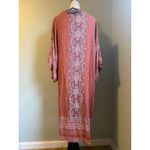 Angie  Rust Floral Print Kimono Duster Cardigan Boho M flowy kimono whimsi Y2K Photo 2