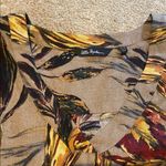 Ulla Popken 100% Linen Popover V Neck Blouse Top 28/30 Autumn Fall Colors Tan Photo 4