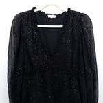 Blu Pepper Womens Blouse Size M Black Celestial Long Sleeve Witchy Whimsigoth Photo 1