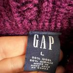 Gap Vintage 90s  Wool Stripe Sweater Women's Large Turtleneck Chunky Knit Photo 2