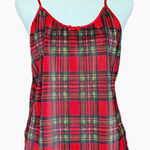 Tryst  Red Green and Black Plaid Bow Cami‎ Sz M Photo 0