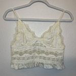 ZARA ‎ Women’s Crochet Lace Floral Cream Top Size S Photo 2