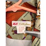 LS Collections Retro Colorful Equestrian‎ 80s Bomber Style Jacket One Size O/S Gold Size M Photo 3