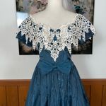 Beautiful Vintage 90s Scott McClintock Iridescent Taffeta Formal Dress! White Size 4 Photo 2