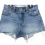 LEVIS High Rise Wedgie Short Cut Off Hem Buena Vista Light Button Fly Jeans 28 Blue Photo 4