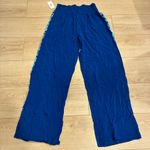 Vera Bradley NWT  Blue Saffron Palazzo Pants Rayon Drawstring Size L Photo 2