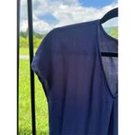 Madewell  Women's Shift Dress Small Navy Blue Short Sleeve V-Neck Photo 11