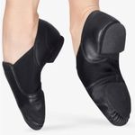 Capezio Dance Jazz Slip On Leather Shoe Dz. Adult Sz L Black E-đŸ˜³Series~EJ2A Photo 1