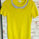 Kate Spade Yellow Wool Embellished Collar Tee Photo 0