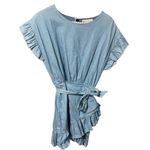 The Impeccable Pig Chambray Wrap Mini Dress Medium Photo 1