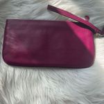 Coach  Burgundy Crossgrain Clutch Wristlet Wallet 9x5 Photo 1