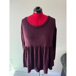 Free People  Women‎ Ruffle long sleeve shirt top blouse Women Size Medium Photo 2