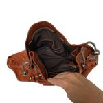 Vicenzo brown leather extra large hobo bag Melissa artsy work commute shoulder Brown Size XL Photo 7