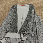 Alice + Olivia Silver Sequin Beaded Best Handkerchief Hem Boho Glam Festival M Photo 3