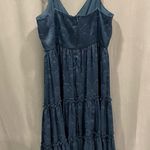 Gorgeous NWT Sachin & Babi chambray blue faux wrap ruffle floral maxi dress Size 10 Photo 9