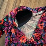 ZARA Floral Wrap Long Sleeve Shoulder Pad Top Photo 10