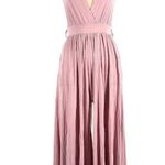 Free People NWT FP Beach Dani Convertible Jumpsuit in Mauve Wide Leg Jersey XS Photo 3