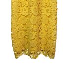 Lulus Yellow Love Poem Floral Crochet Lace Halter Sleeveless Dress Size Medium Photo 2