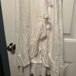 Ruffled White Wrap Dress Size M Photo 4