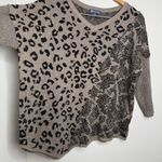 Democracy  Leopard Print Sweater Women’s Size Small Asymmetrical Hem Dolman Photo 5