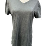 Adidas  Climalite V-Neck T-shirt Grey Short‎ Sleeve Womens Small Active Athletic Photo 0