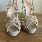 Giorgio Armani  Strapy Mob wife Suede Nude Heels Photo 7