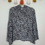 Sundry Draped Gray Leopard Print Hoodie Size Small Photo 1