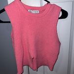 ZARA Pink Short Sleeve Sweater Photo 2
