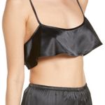 SKIMS NWOT Onyx Black Shine Satin Crop Camisole Photo 2