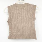 IceBird Womens Minimalist Cozy Ribbed Knit Sweater Vest Knit Tank Top Size S Tan Photo 4