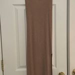 Tan Cut Out Midi Dress Size M Photo 0