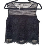 Diane Von Furstenberg  Lila Lace Cropped Blouse‎ Sz 4 Photo 0