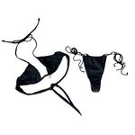 Gooseberry Seaside XS Side Tie Bikini Briefs So Chic Black Photo 8