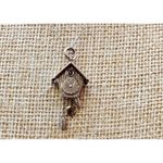 800 Sterling Silver‎ Charm Pendant Movable Cuckoo Clock Vintage European Photo 14