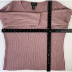 Van Heusen Womens Ribbed V Neck Sweater Dusty Rose Cotton Blend XL Photo 3