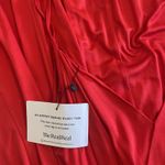 Rebecca Minkoff  Silk Red Midi Dress Flowy Shoulder Sexy Valentines Slip Date Photo 4