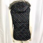 Burton  Dryride Puffer Vest M Black Multi Faux Fur Hooded Quilted Snow Ski Core Photo 8