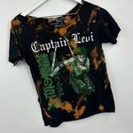 Hot Topic Attack On Titan Captain Levi Custom Bleach Splatter Shirt Size Small Anime Photo 1