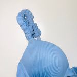 Hollister Baby Blue Ruffle Rib Push-up Bikini Top Photo 2