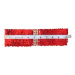 Chic Style Red Sequined Elastic Waist Belt for Women Elegant‎ One Size Photo 5