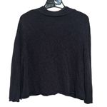 Eileen Fisher  NAVY BLUE CROP LONG SLEEVE CARDIGAN SWEATER L Photo 2