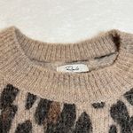 Rails  Crewneck Lana Leopard Print Sweater Size X-Small Boho Animal Cozy Neutral Photo 4