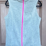 Columbia Light Gray Vest with Bright Pink Zipper Photo 0