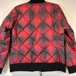 Eddie Bauer  Crimson Black 1936 Skyliner Bomber Goose Down Jacket Women’s Large Photo 6