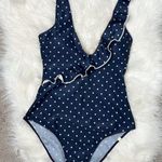 Summersalt Jacey Duprie One Piece Swimsuit Womens Size 6 Ruffle Wrap Polka Dot Photo 0
