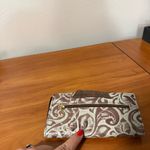 Vintage Texas‎ Leather Manufacturing Tooled Wallet Aqua Blue Brown Western Photo 1