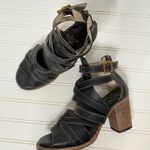 Freebird By Steven Black Claw Sz 7 Strappy Genuine Leather Boho Photo 9