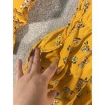 Ralph Lauren Lauren Sheath Shirt Dress Size 4 Mustard Yellow Floral Midi Photo 6