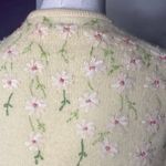 50s / 60s Barbara Lee Furbiend Angora Wool Embroidered Daisy Sweater S Photo 7